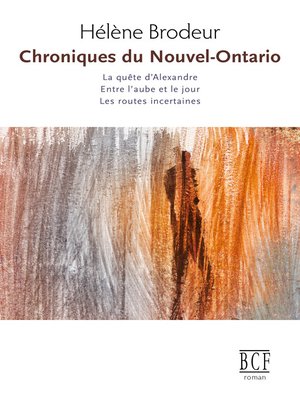 cover image of Chroniques du Nouvel-Ontario